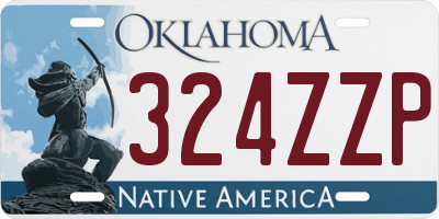 OK license plate 324ZZP