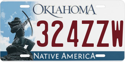 OK license plate 324ZZW