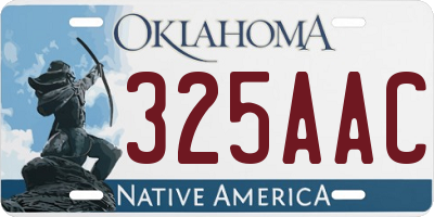 OK license plate 325AAC