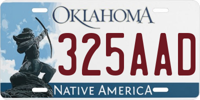 OK license plate 325AAD