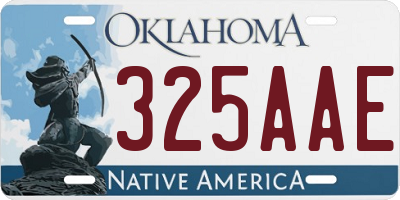 OK license plate 325AAE