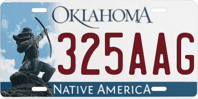 OK license plate 325AAG