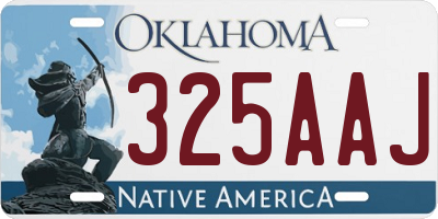 OK license plate 325AAJ