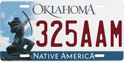 OK license plate 325AAM