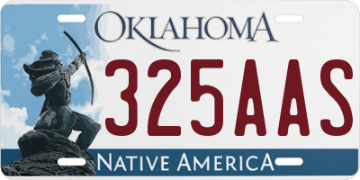 OK license plate 325AAS
