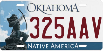 OK license plate 325AAV