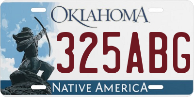 OK license plate 325ABG