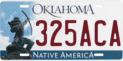 OK license plate 325ACA