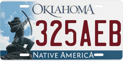OK license plate 325AEB