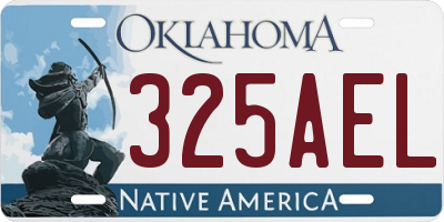 OK license plate 325AEL