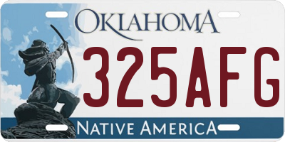 OK license plate 325AFG