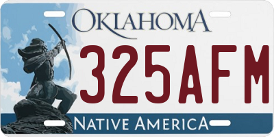 OK license plate 325AFM