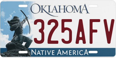 OK license plate 325AFV