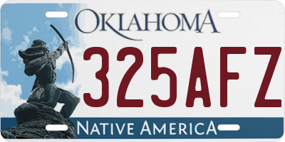 OK license plate 325AFZ