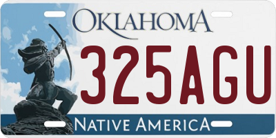 OK license plate 325AGU