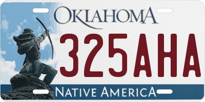 OK license plate 325AHA