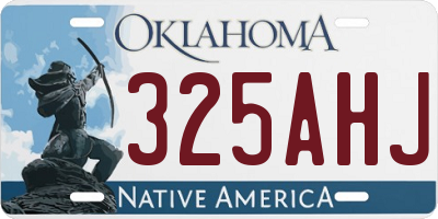 OK license plate 325AHJ