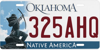 OK license plate 325AHQ