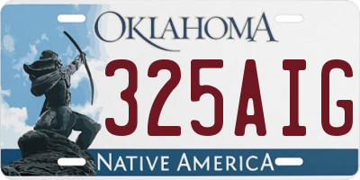 OK license plate 325AIG