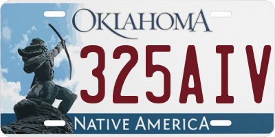 OK license plate 325AIV
