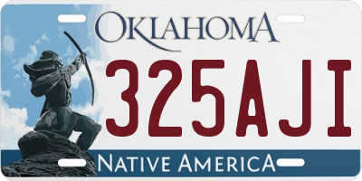 OK license plate 325AJI