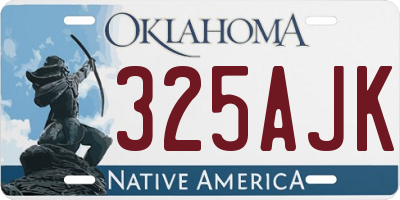 OK license plate 325AJK