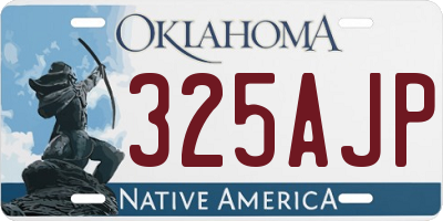 OK license plate 325AJP