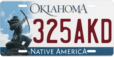 OK license plate 325AKD