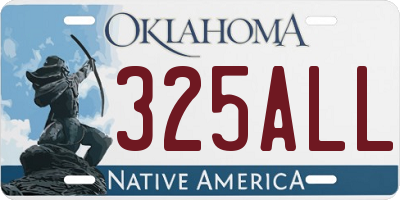 OK license plate 325ALL