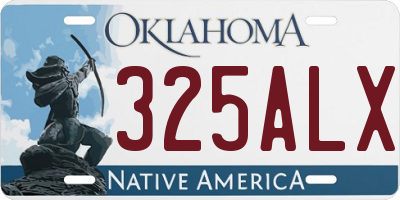 OK license plate 325ALX