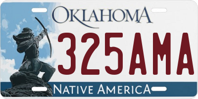 OK license plate 325AMA