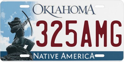 OK license plate 325AMG