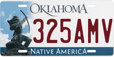 OK license plate 325AMV