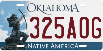 OK license plate 325AOG