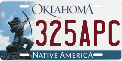 OK license plate 325APC