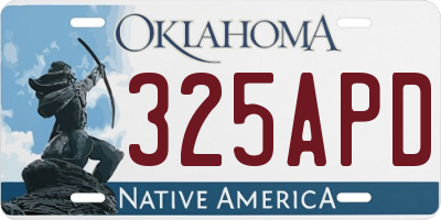 OK license plate 325APD