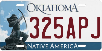 OK license plate 325APJ