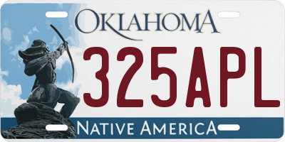 OK license plate 325APL