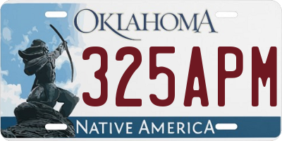 OK license plate 325APM