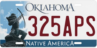 OK license plate 325APS