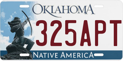 OK license plate 325APT