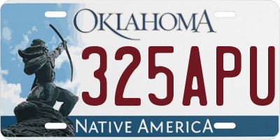 OK license plate 325APU