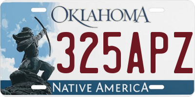 OK license plate 325APZ