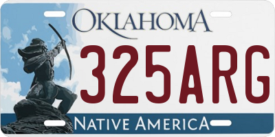 OK license plate 325ARG