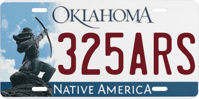 OK license plate 325ARS