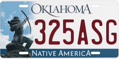 OK license plate 325ASG