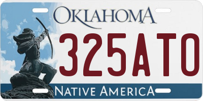OK license plate 325ATO