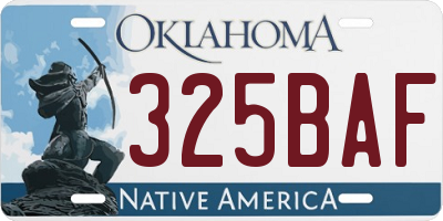 OK license plate 325BAF
