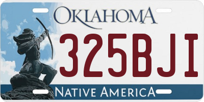 OK license plate 325BJI