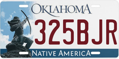 OK license plate 325BJR